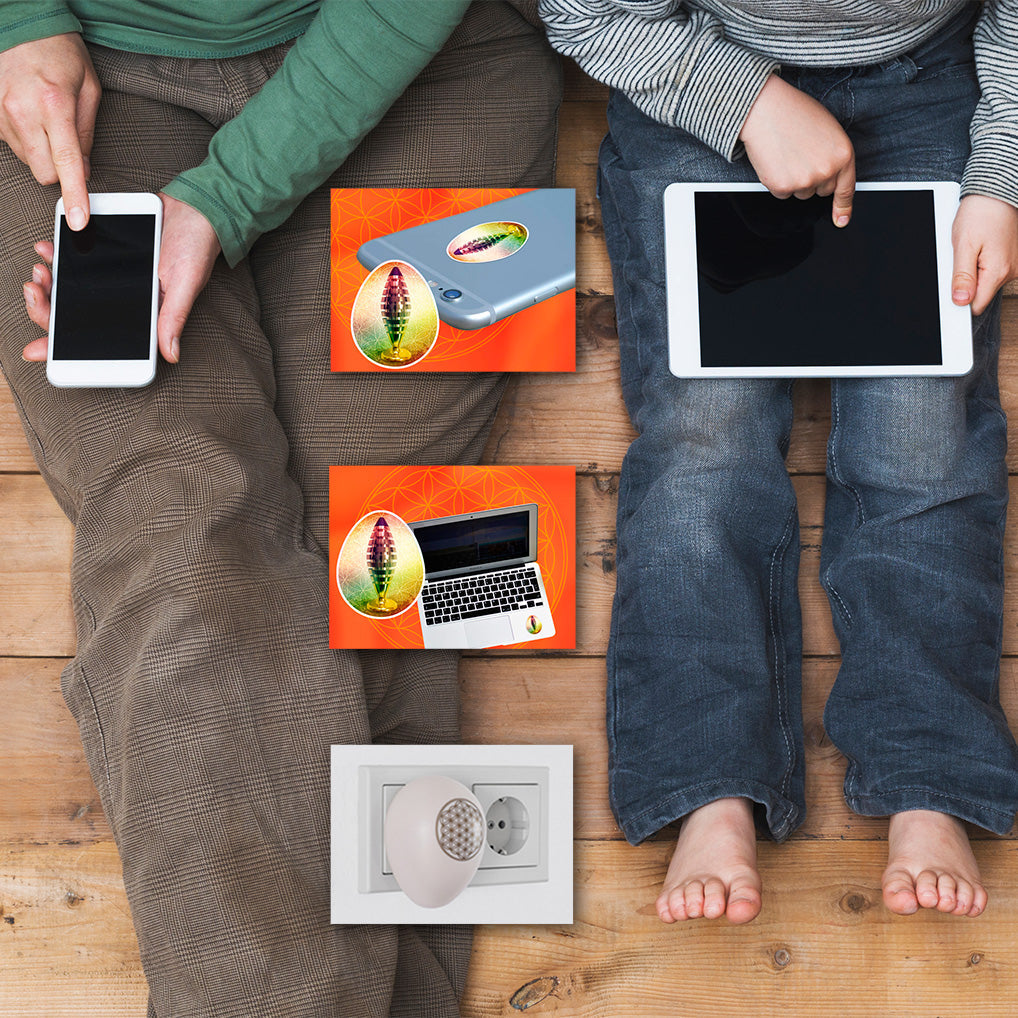 Familien-Paket harmonei® als Elektrosmog-Schutz für zu Hause, Handy, Laptop, PC und WLAN-Router bei ambition.life bestellen.